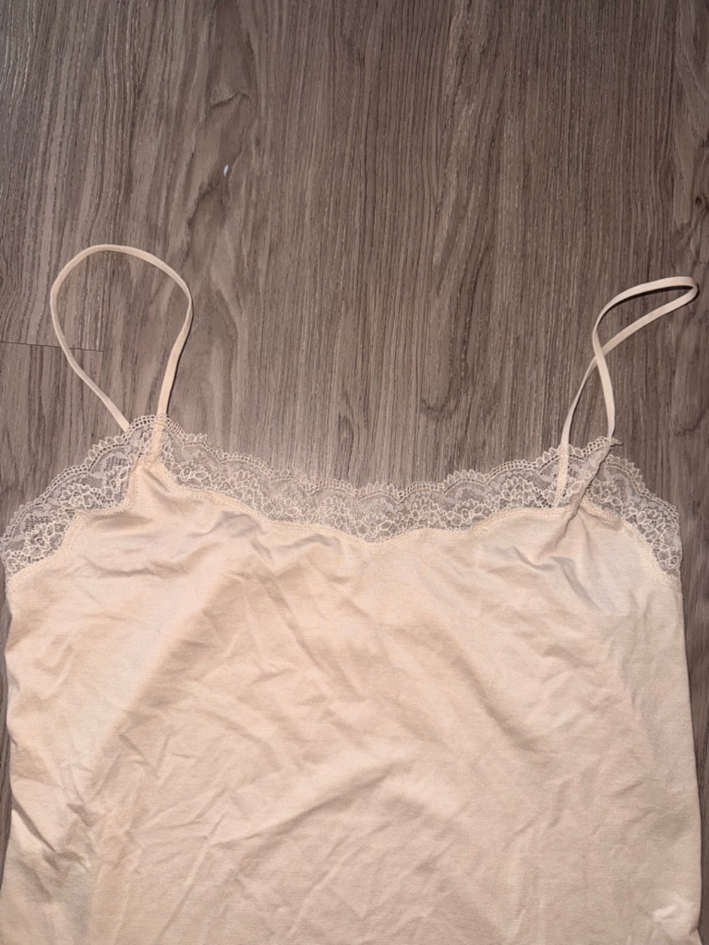 Uniqlo Cream Lace-Trim Cotton Camisole - Picture 2 of 4